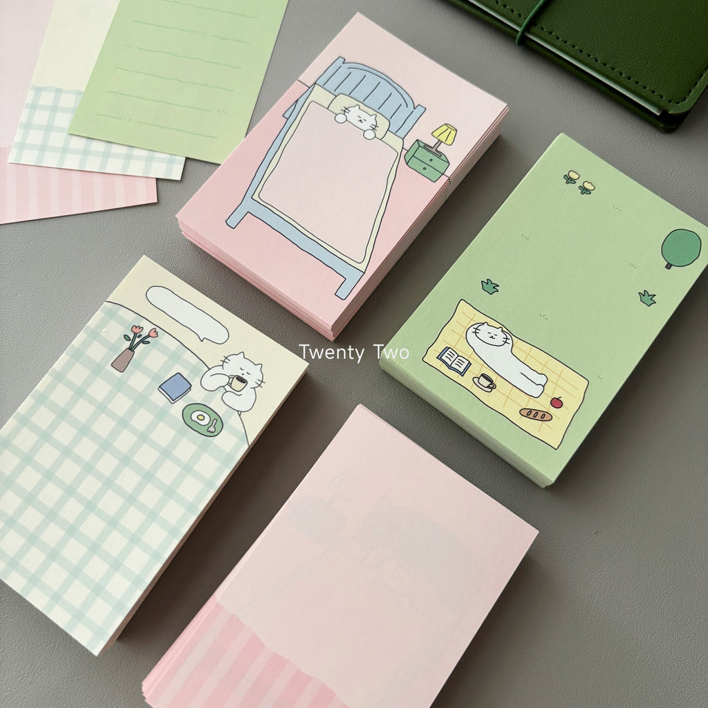 LuLuFun Studio Kitty Memo Note - Kawaii Decorative Paper - 30 Sheets