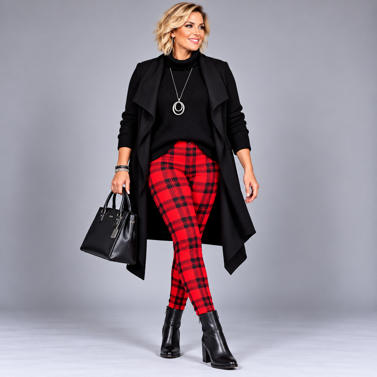 ROCKTHOSECURVES CLASSIC TARTAN HIGH RISE LEGGINGS