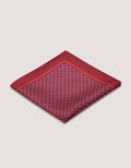 Maroon Patterned Silk Pocket Square