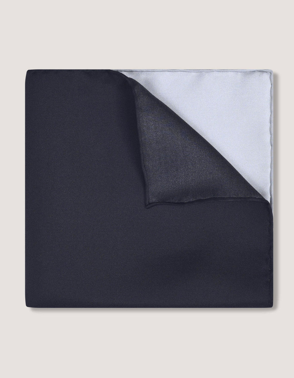 Grey and Black Silk Pocket Square