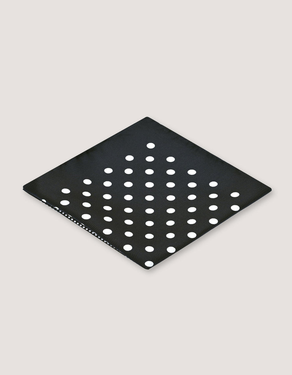 Black & White Dotted Silk Pocket Square