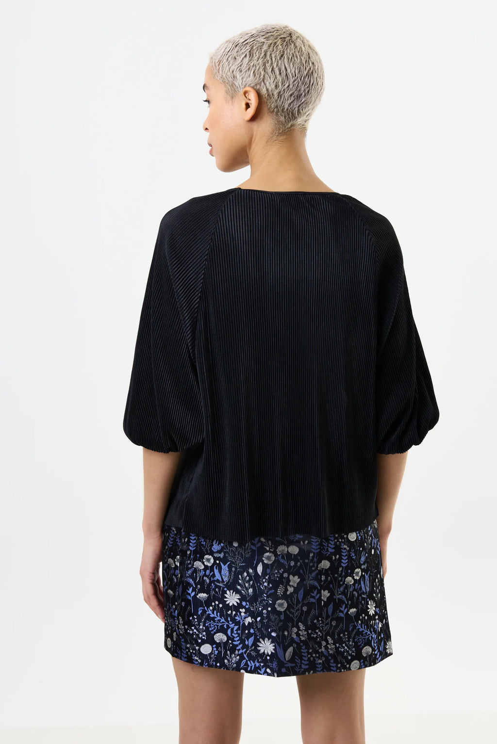 Aubin Magic Forest Jacquard Mini Skirt - Blue