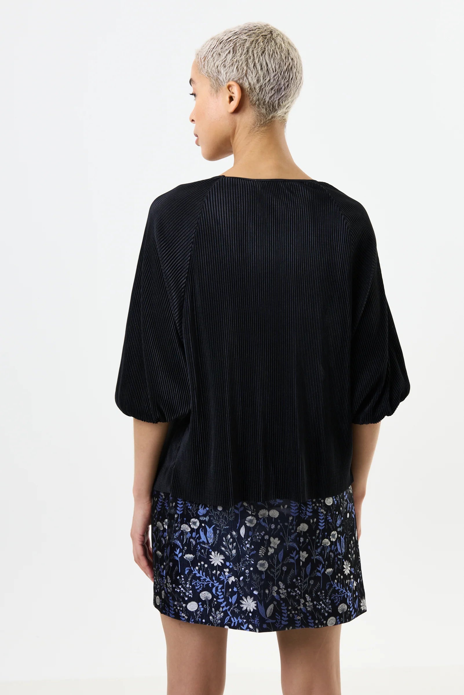 Aubin Magic Forest Jacquard Mini Skirt - Blue