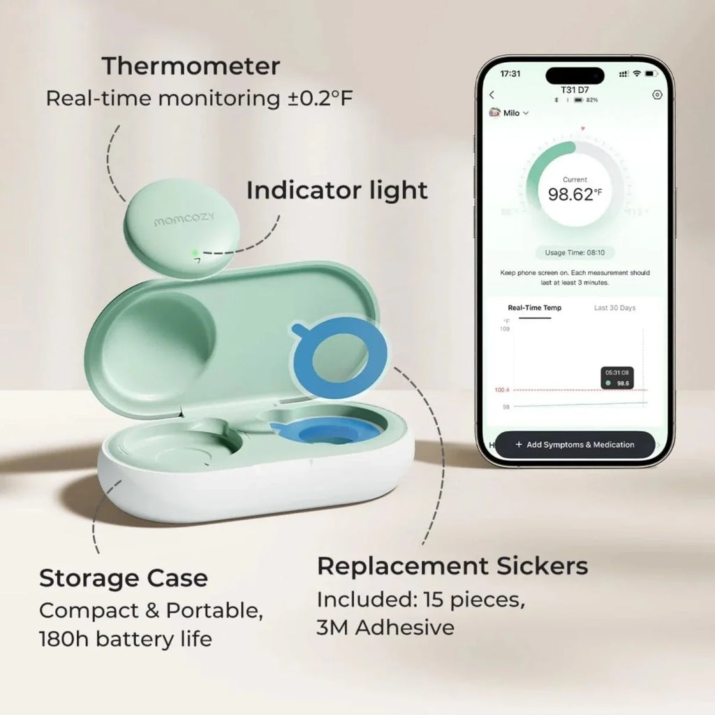 Momcozy T31 Wearable Smart Baby Digital Thermometer - image 2