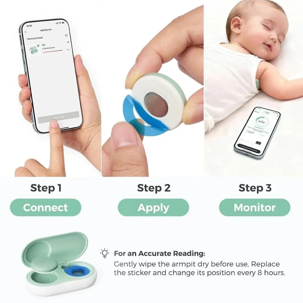 Momcozy T31 Wearable Smart Baby Digital Thermometer - image 11