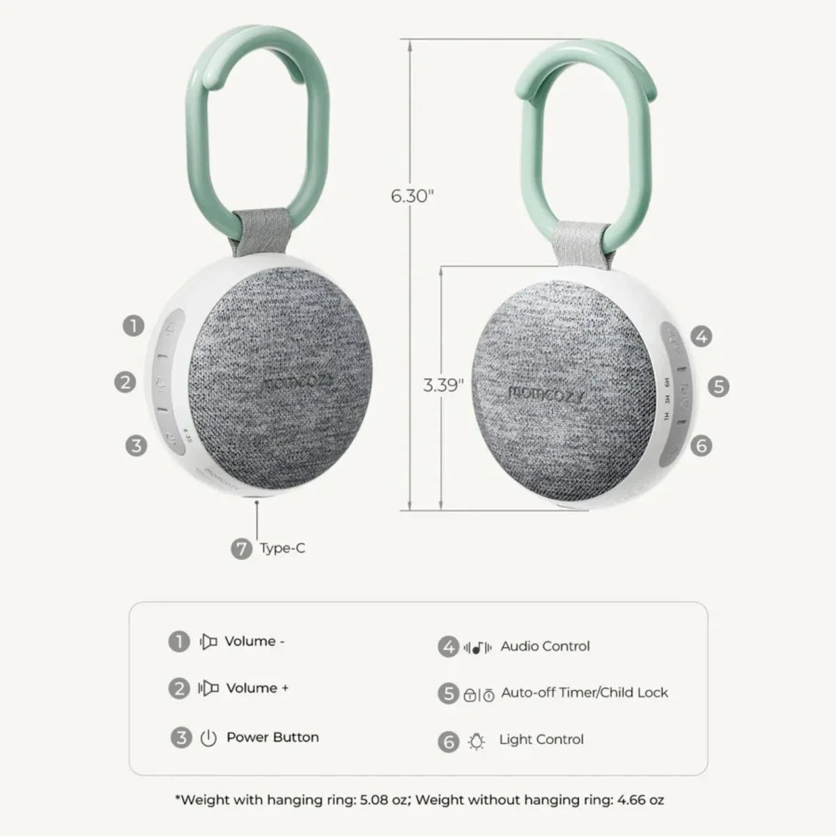 Momcozy Portable Sound Machine with Night Light - image 14