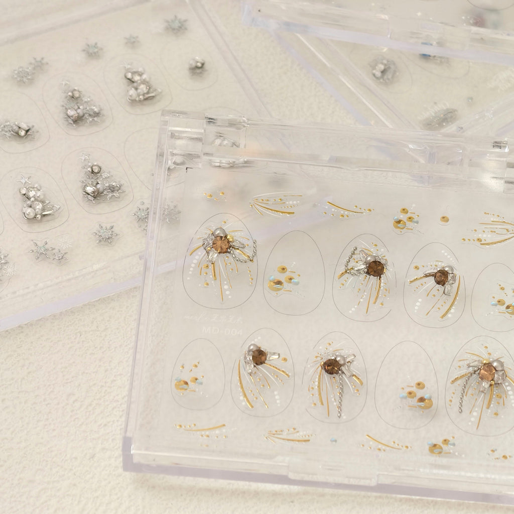 LuLuFun Studio Gold Firework Nail Deco Stickers - Ultra-Thin Nail Art