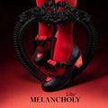Chocolaticas Melancholy Gothic Rose & Lace Black Vegan Mid Heels