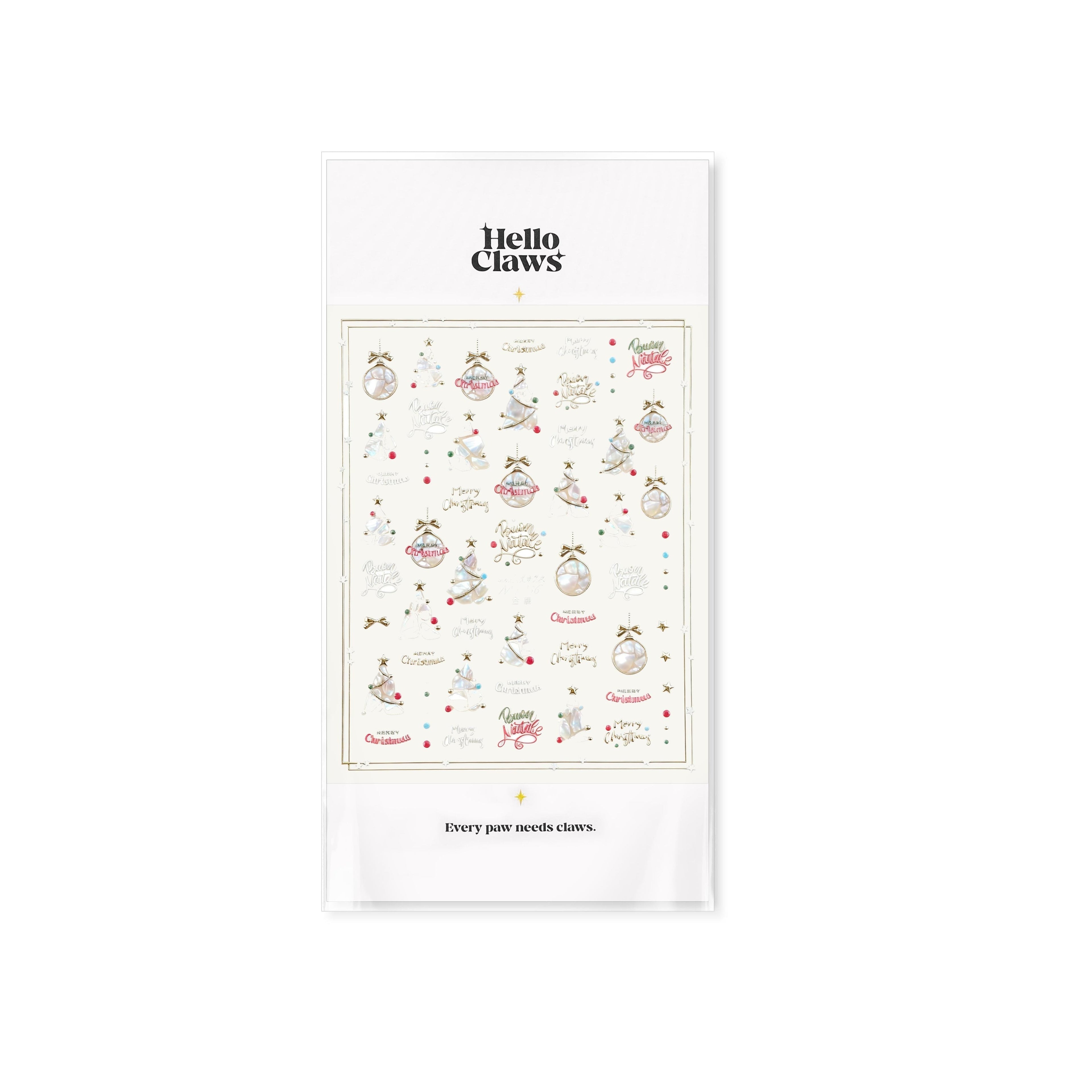 LuLuFun Studio Shell Christmas Tree Nail Deco Stickers - 1 Sheet