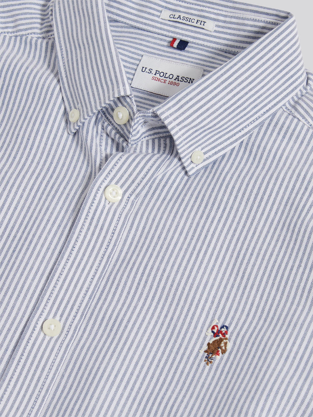 Mens Oxford Stripe  Shirt Blue Yonder
