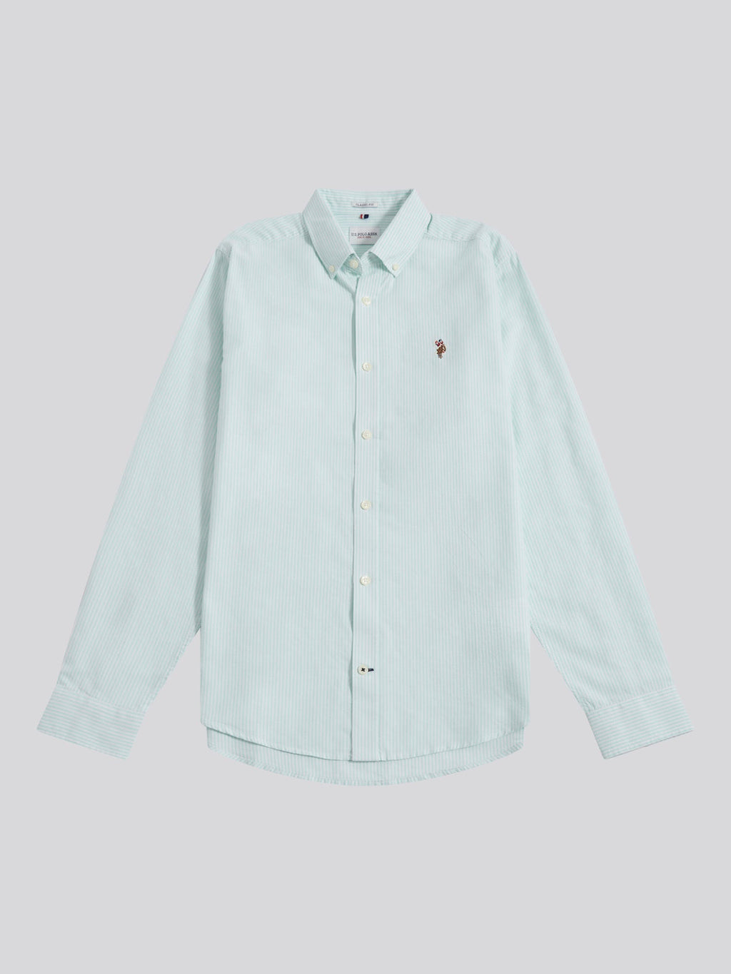 Mens Oxford Stripe  Shirt Ice Green