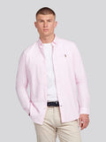 Mens Peached Oxford Shirt Orchid Pink