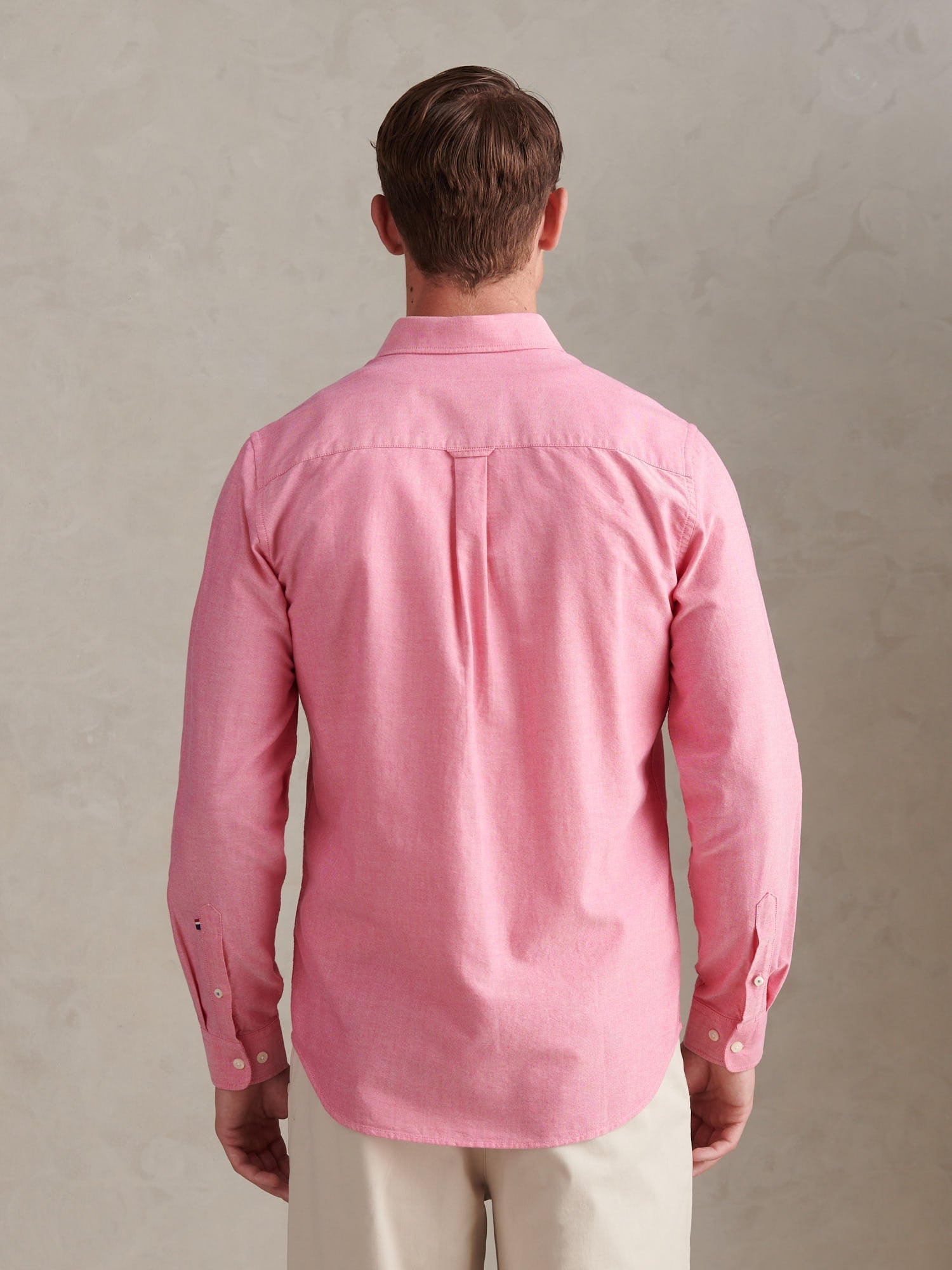 Mens Peached Oxford Shirt Chateau Rose