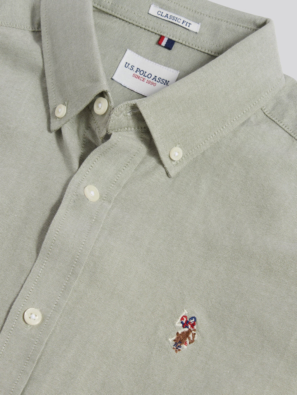 Mens Peached Oxford Shirt Sea Spray