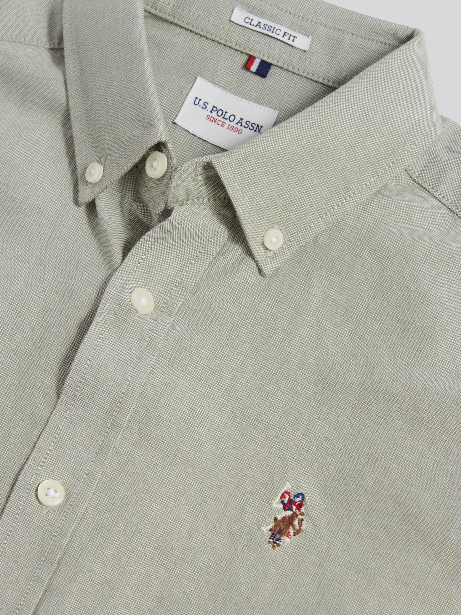 Mens Peached Oxford Shirt Sea Spray
