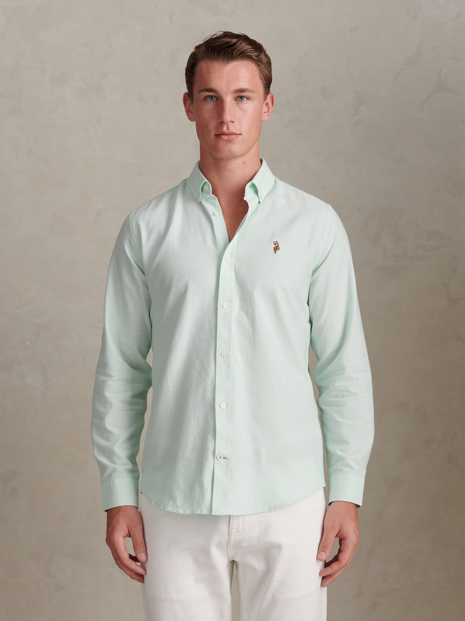 Mens Peached Oxford Shirt Bay