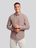 Mens Peached Oxford Shirt Chocolate Martini