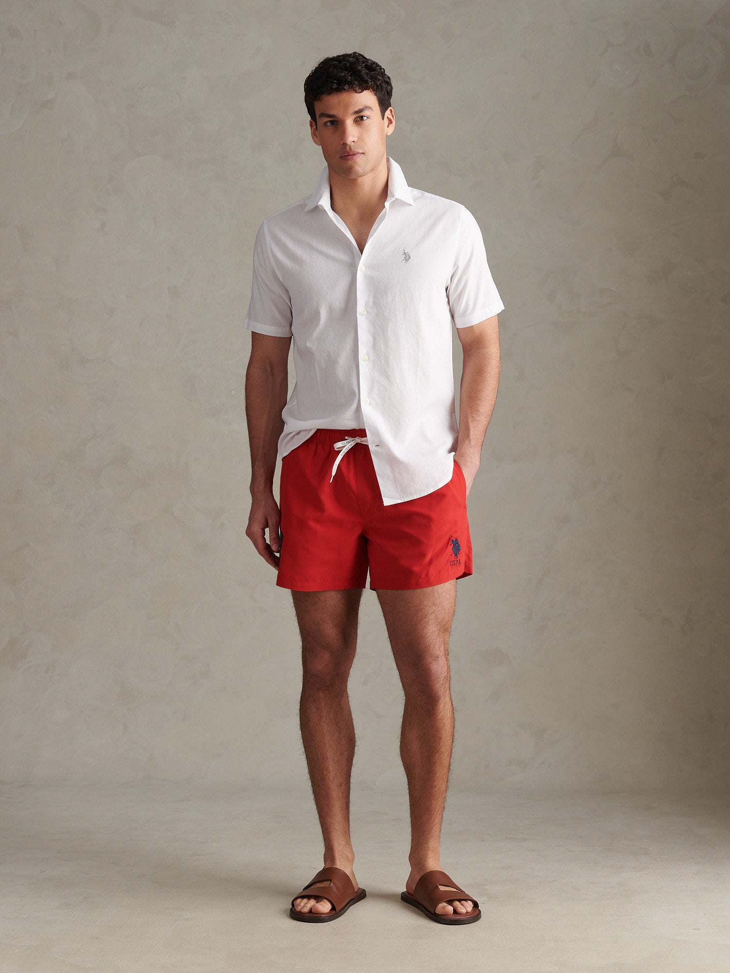 Mens Player 3 Swim Short Haute Red