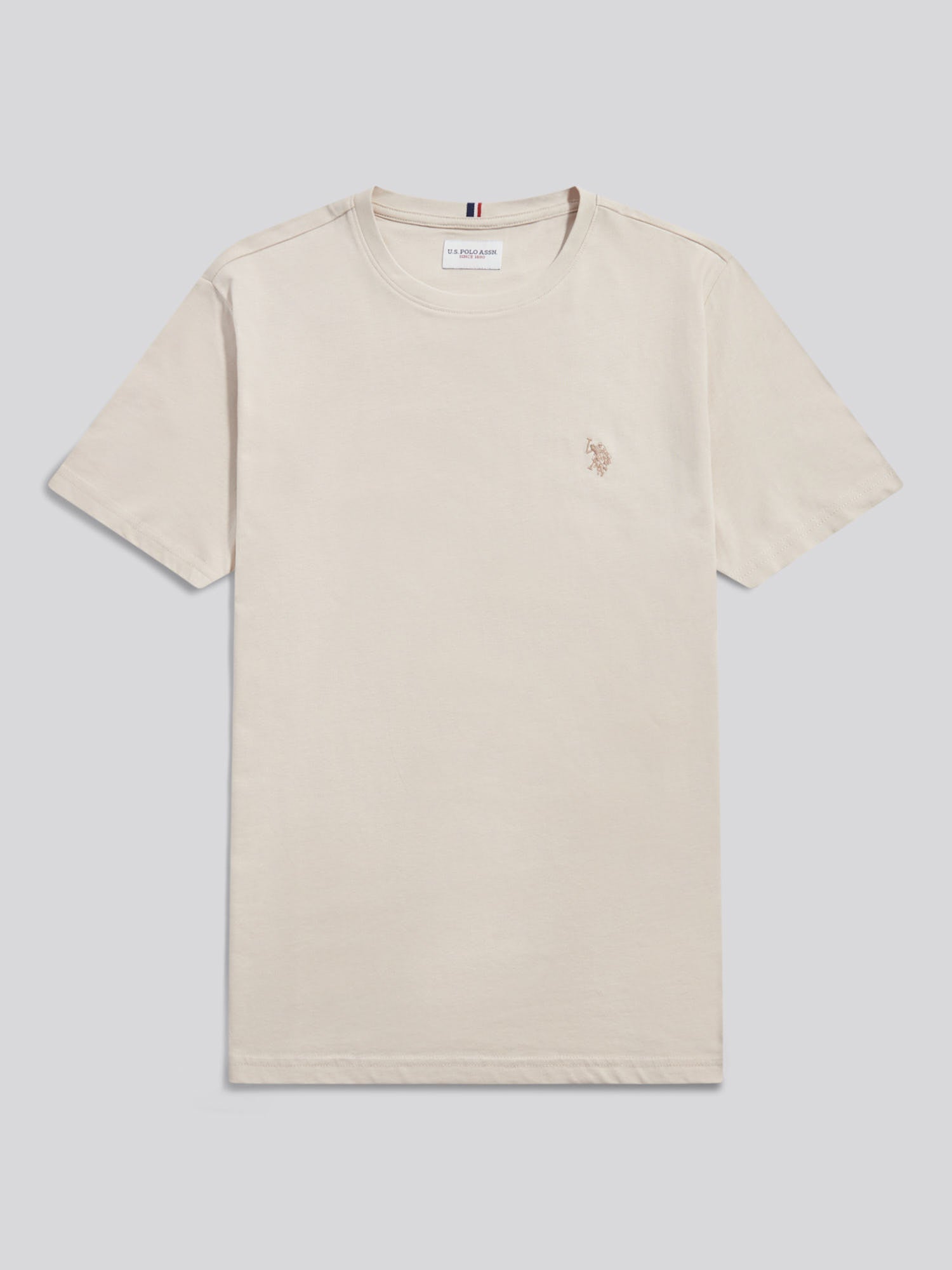 Mens Double Horsemen T-Shirt Beige