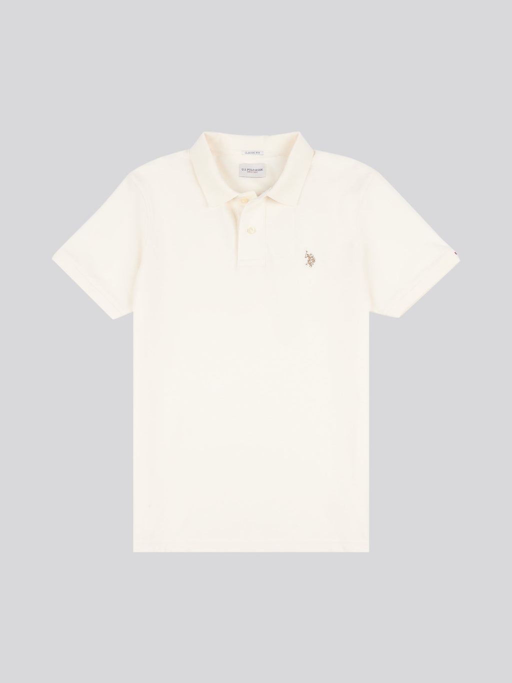 Mens Double Horsemen Polo Shirt Whisper White