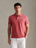 Mens Double Horsemen Polo Shirt Slate Rose