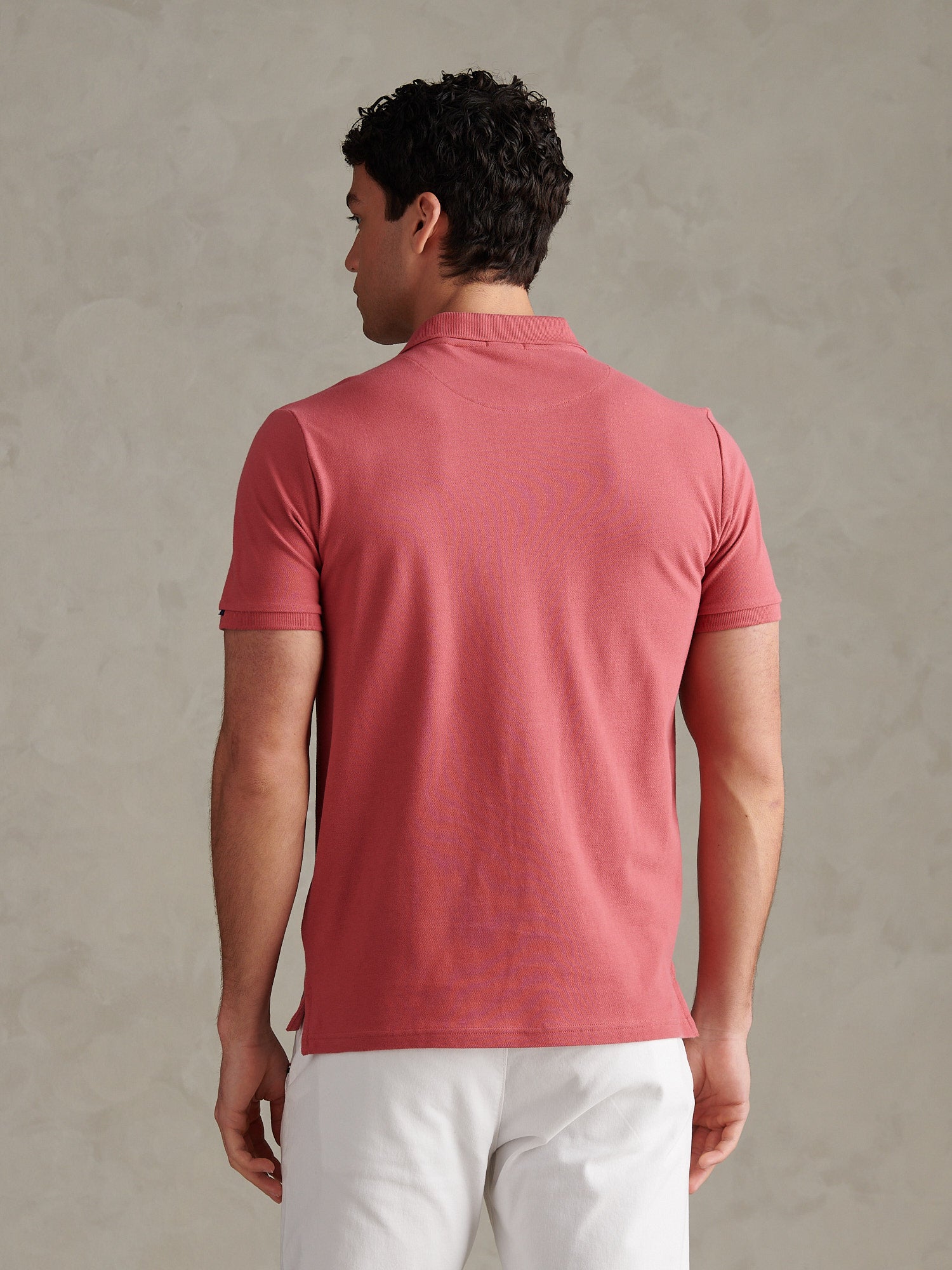 Mens Double Horsemen Polo Shirt Slate Rose