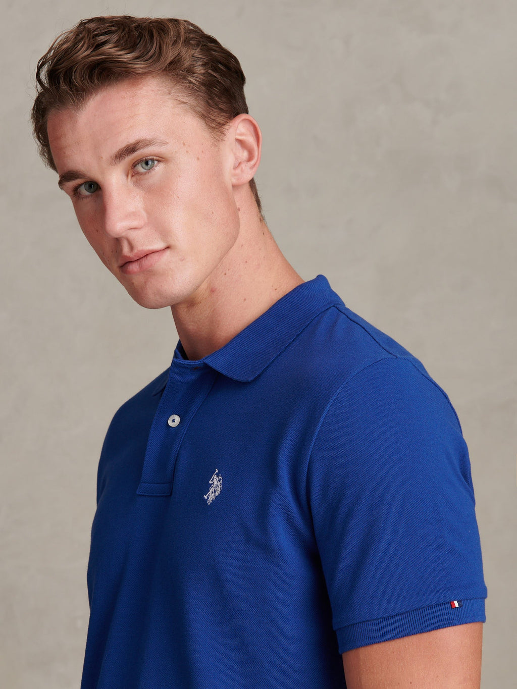 Mens Double Horsemen Polo Shirt Sodalite Blue
