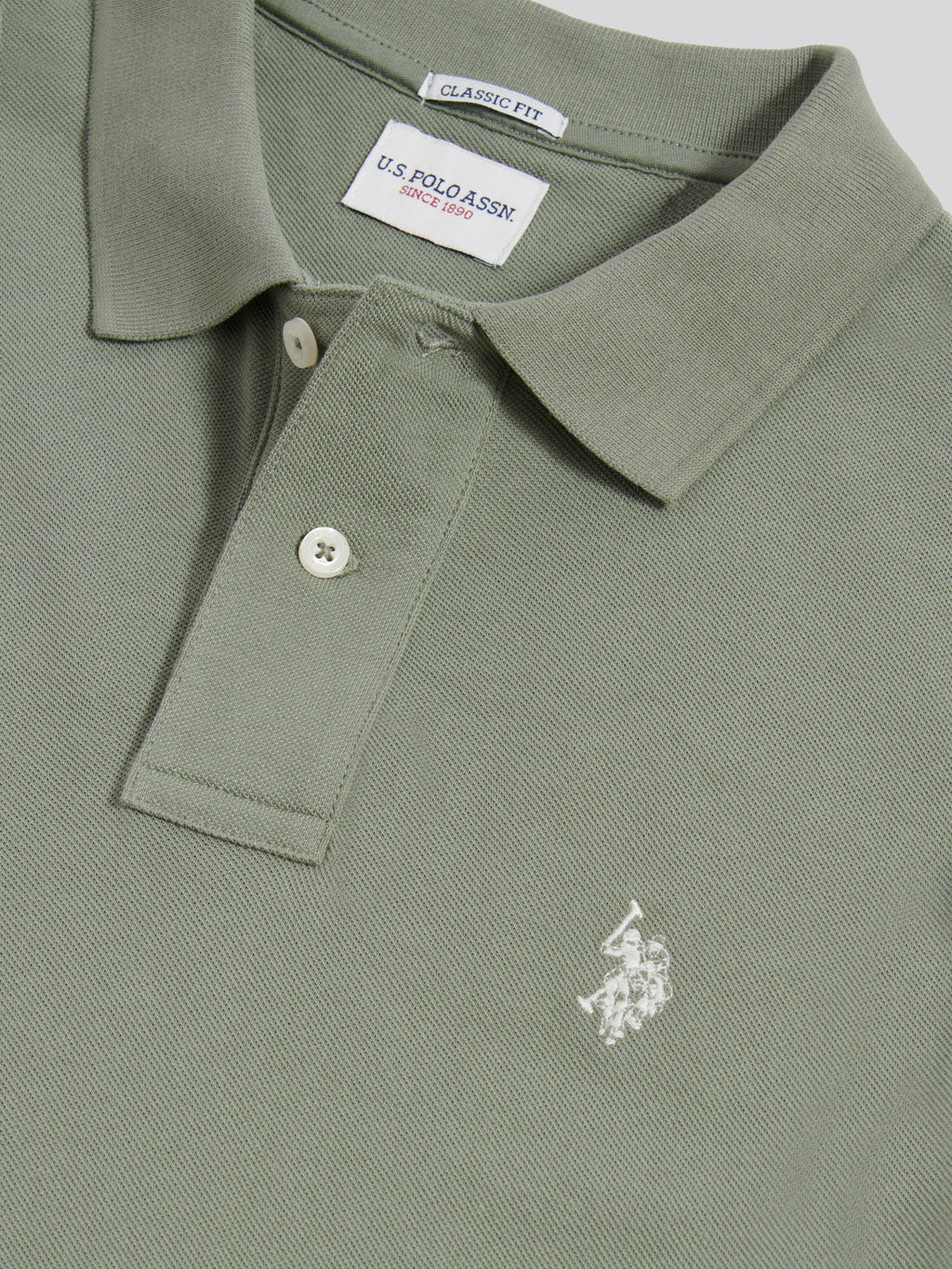 Mens Double Horsemen Polo Shirt Sea Spray