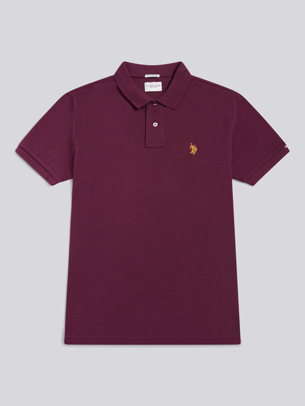Mens Double Horsemen Polo Shirt Grape Wine