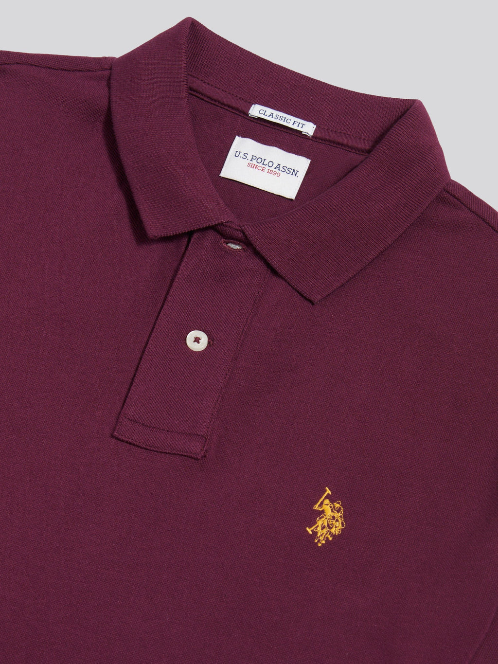 Mens Double Horsemen Polo Shirt Grape Wine
