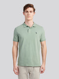 Mens Double Horsemen Polo Shirt Iceberg Green