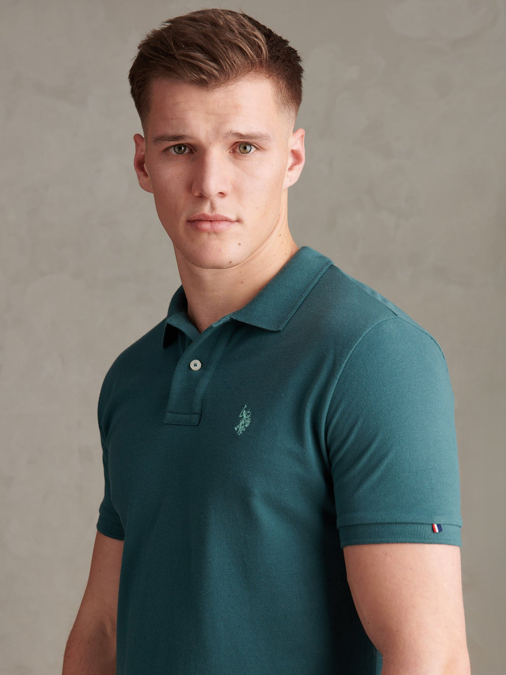 Mens Double Horsemen Polo Shirt Mediterranea