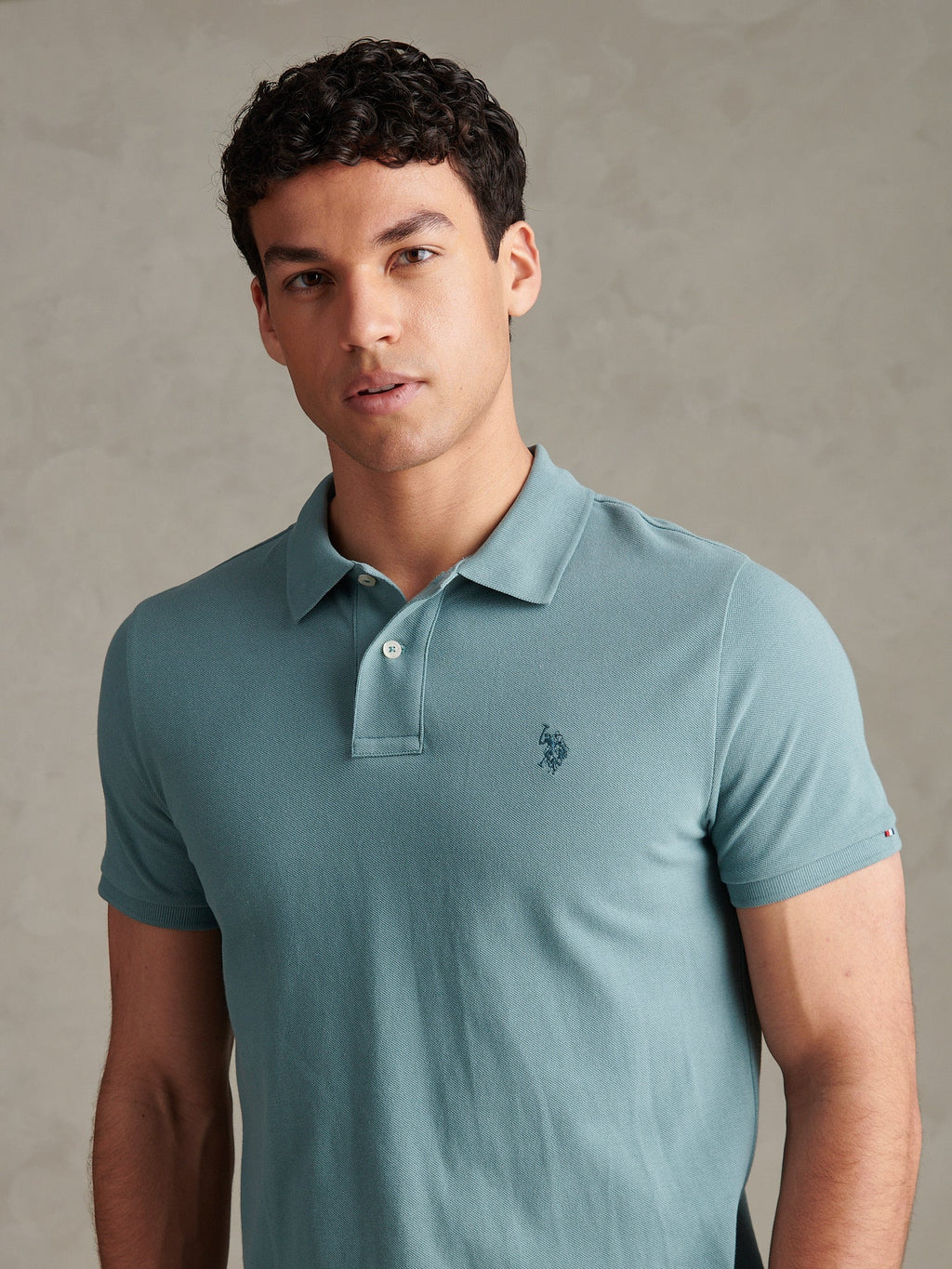 Mens Double Horsemen Polo Shirt Arctic