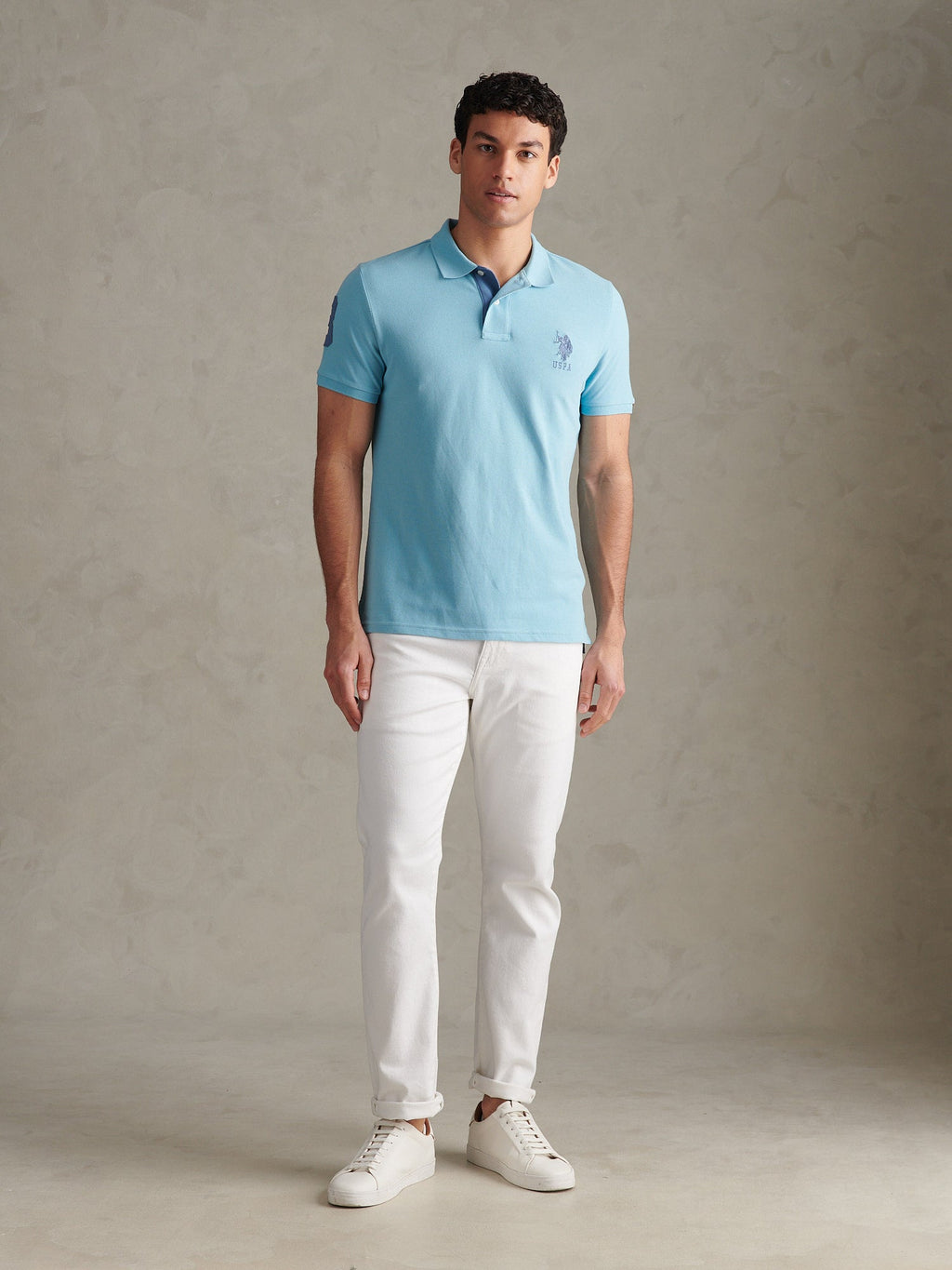 Mens Player 3 Polo Shirt Air Blue