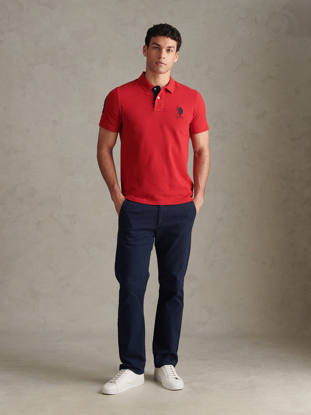 Mens Player 3 Polo Shirt Haute Red