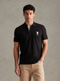 Mens Player 3 Polo Shirt Black Bright White DHM