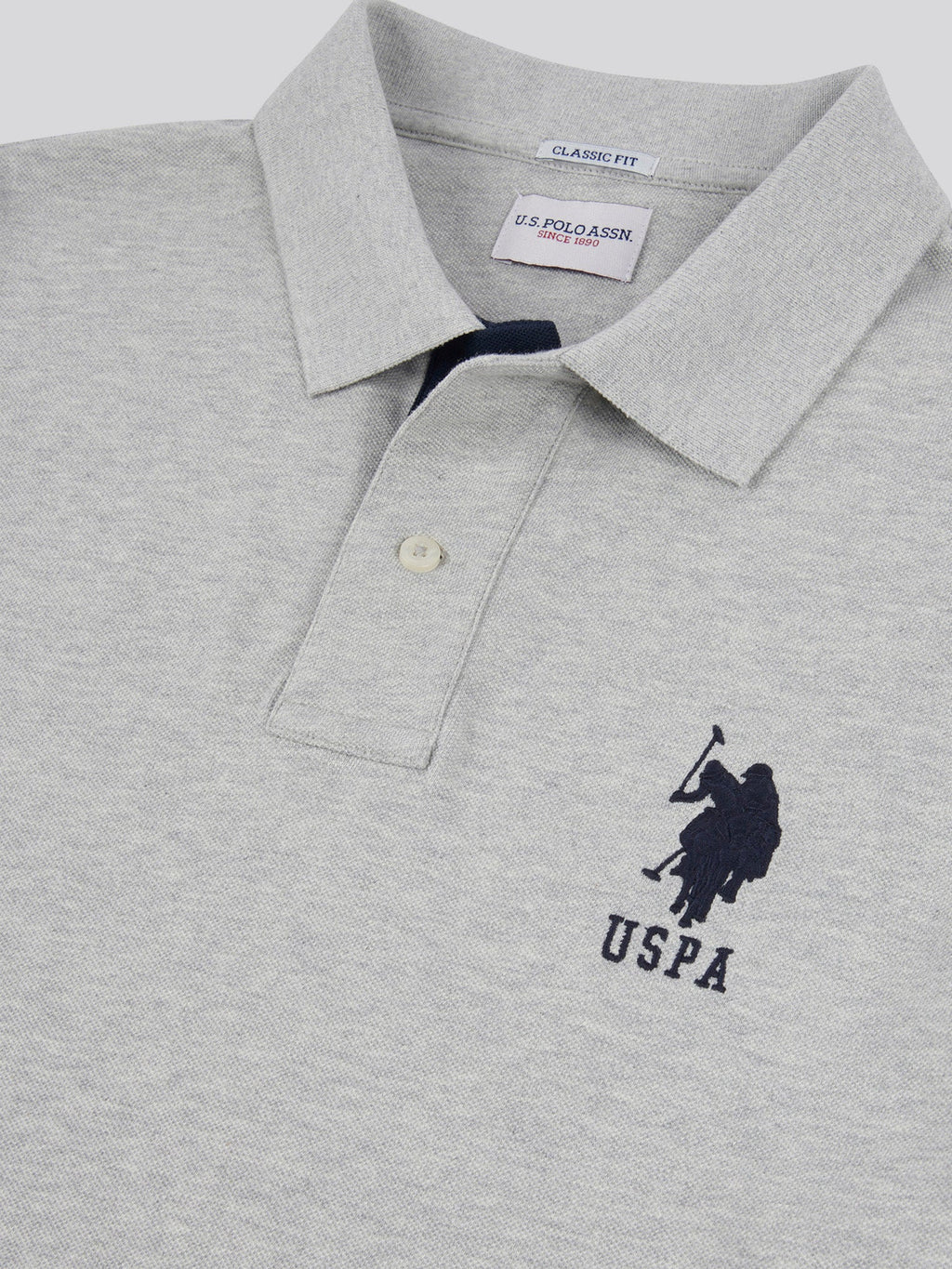Mens Player 3 Polo Shirt Mid Grey Marl