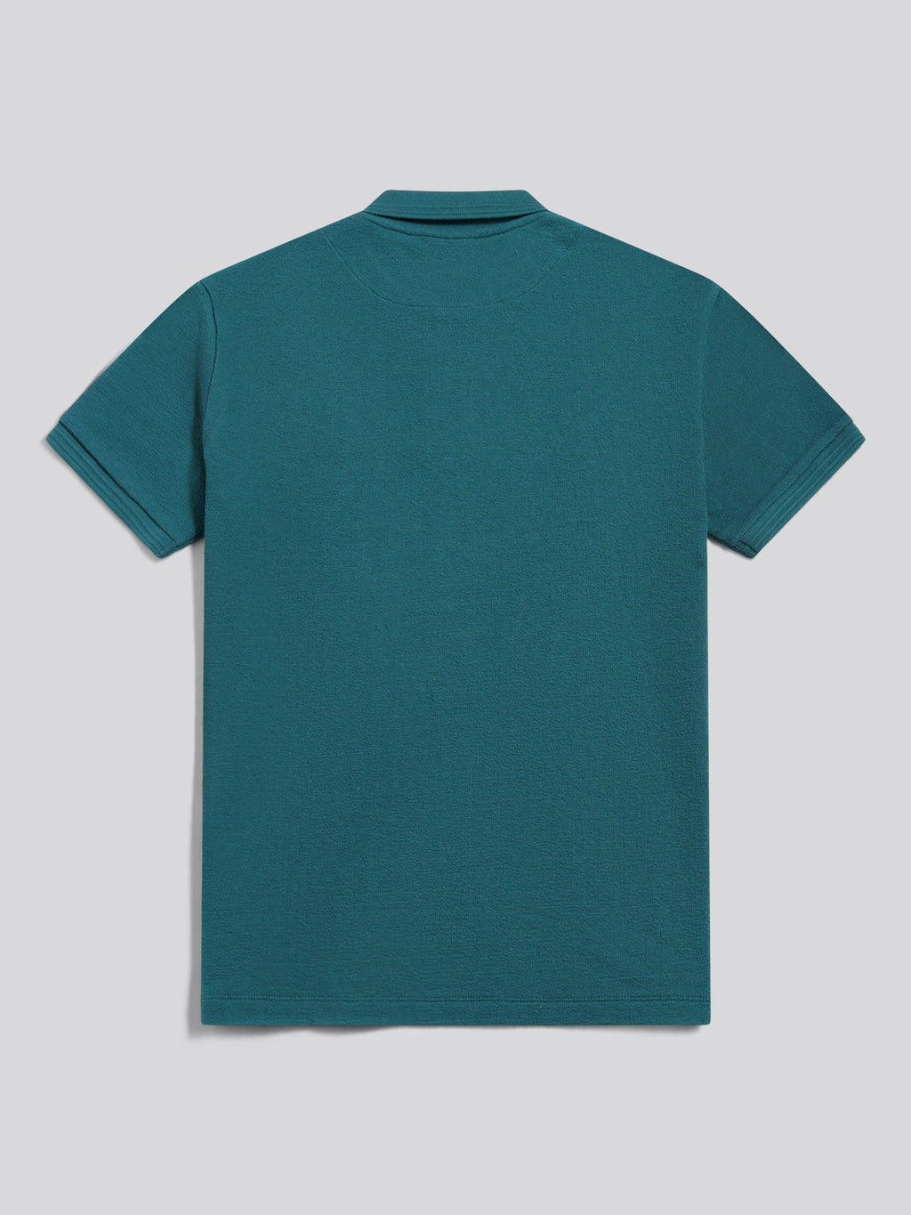 Mens Texture Terry Polo Shirt Mediterranea