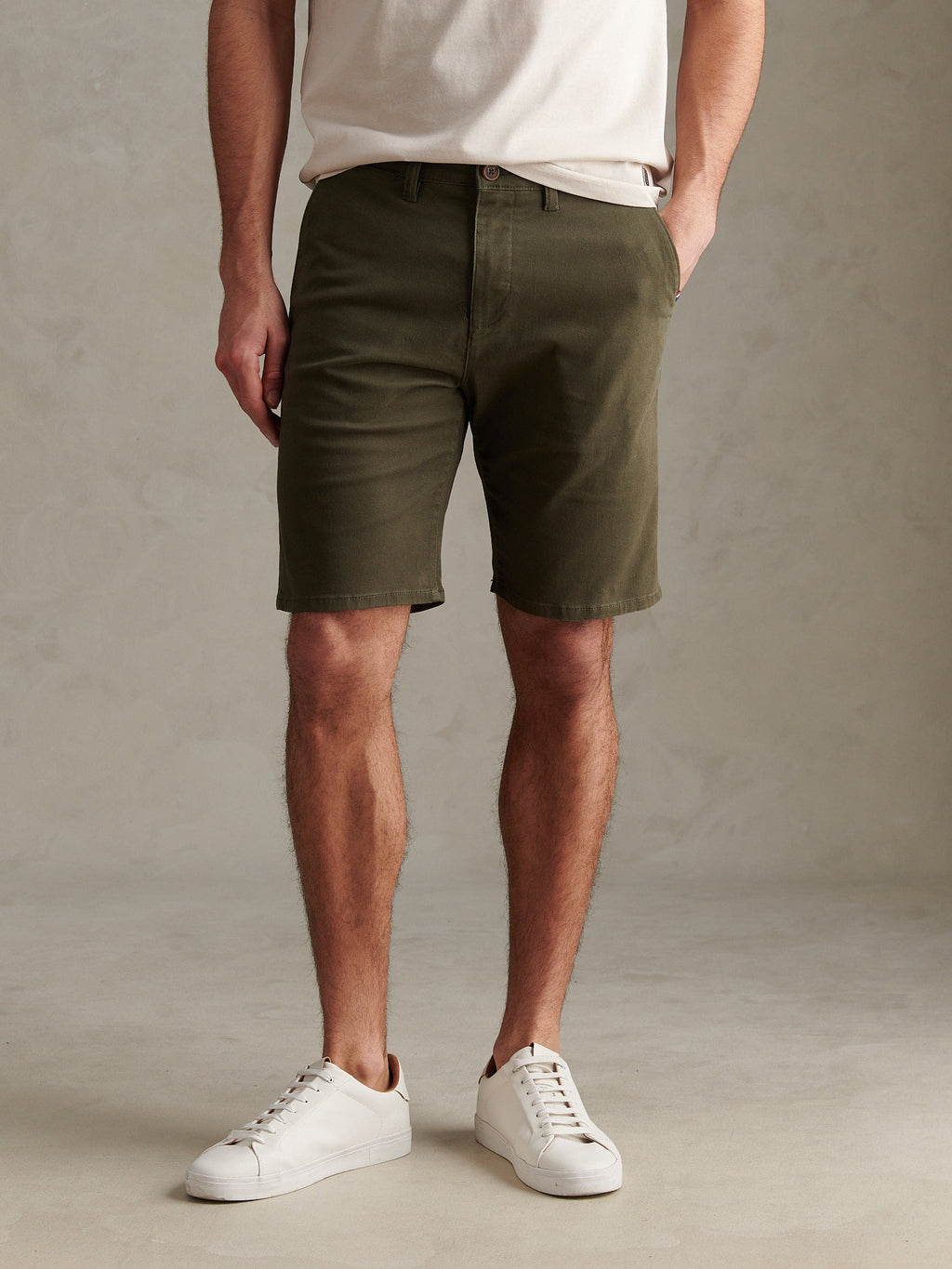 Mens Classic Chinos Shorts Forest Night
