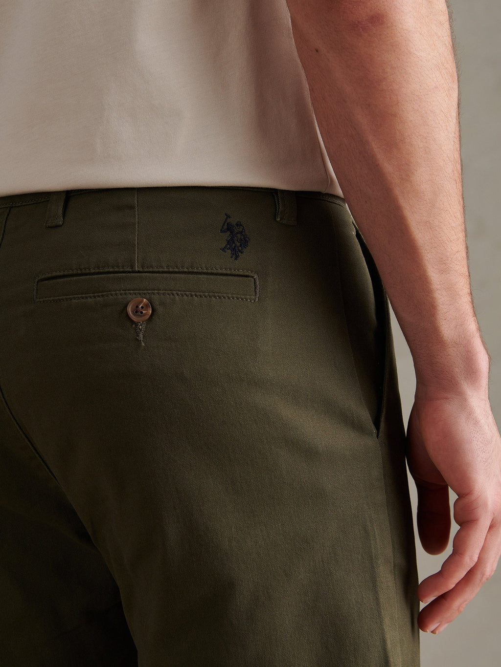 Mens Classic Chinos Shorts Forest Night
