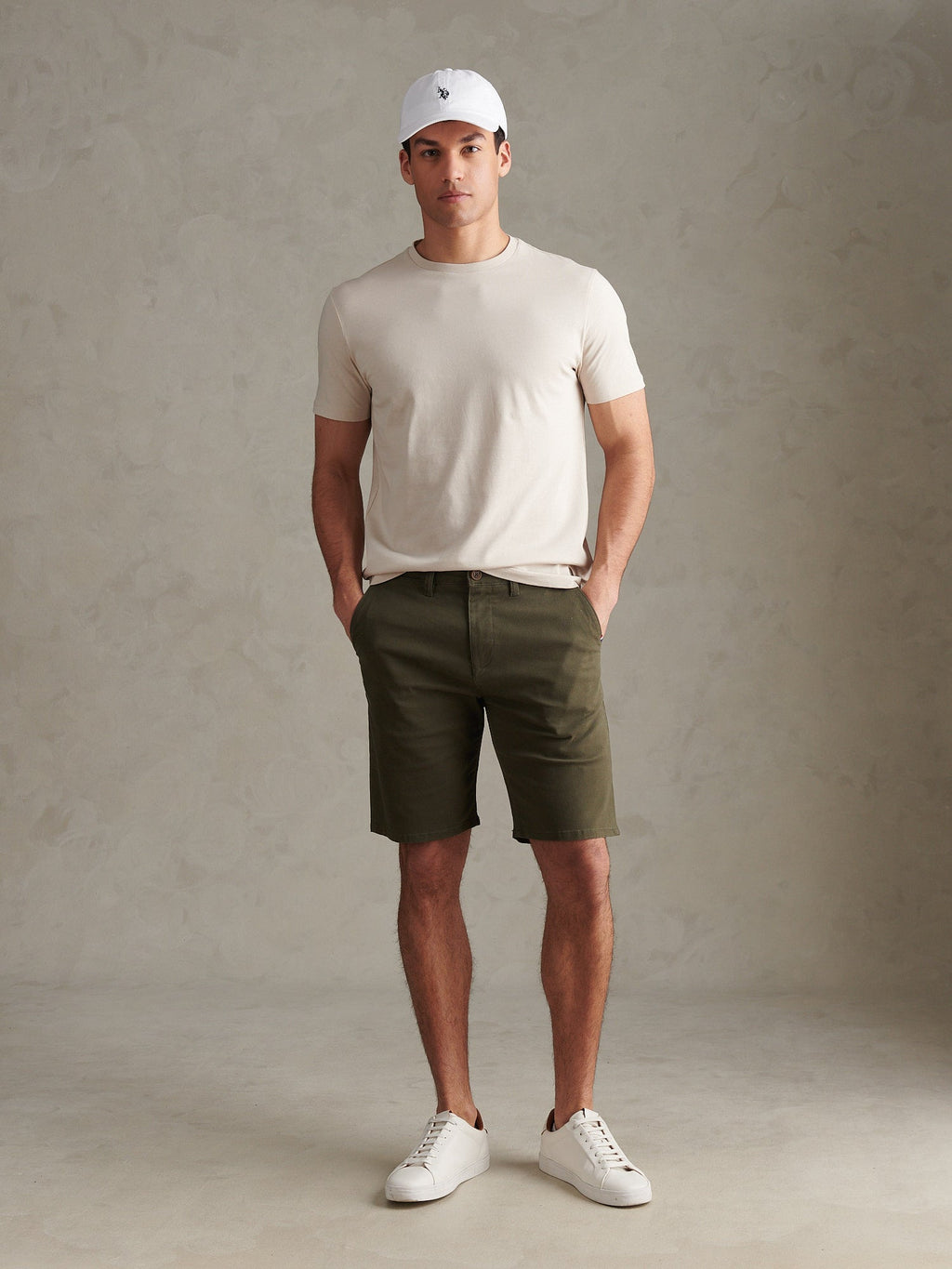 Mens Classic Chinos Shorts Forest Night