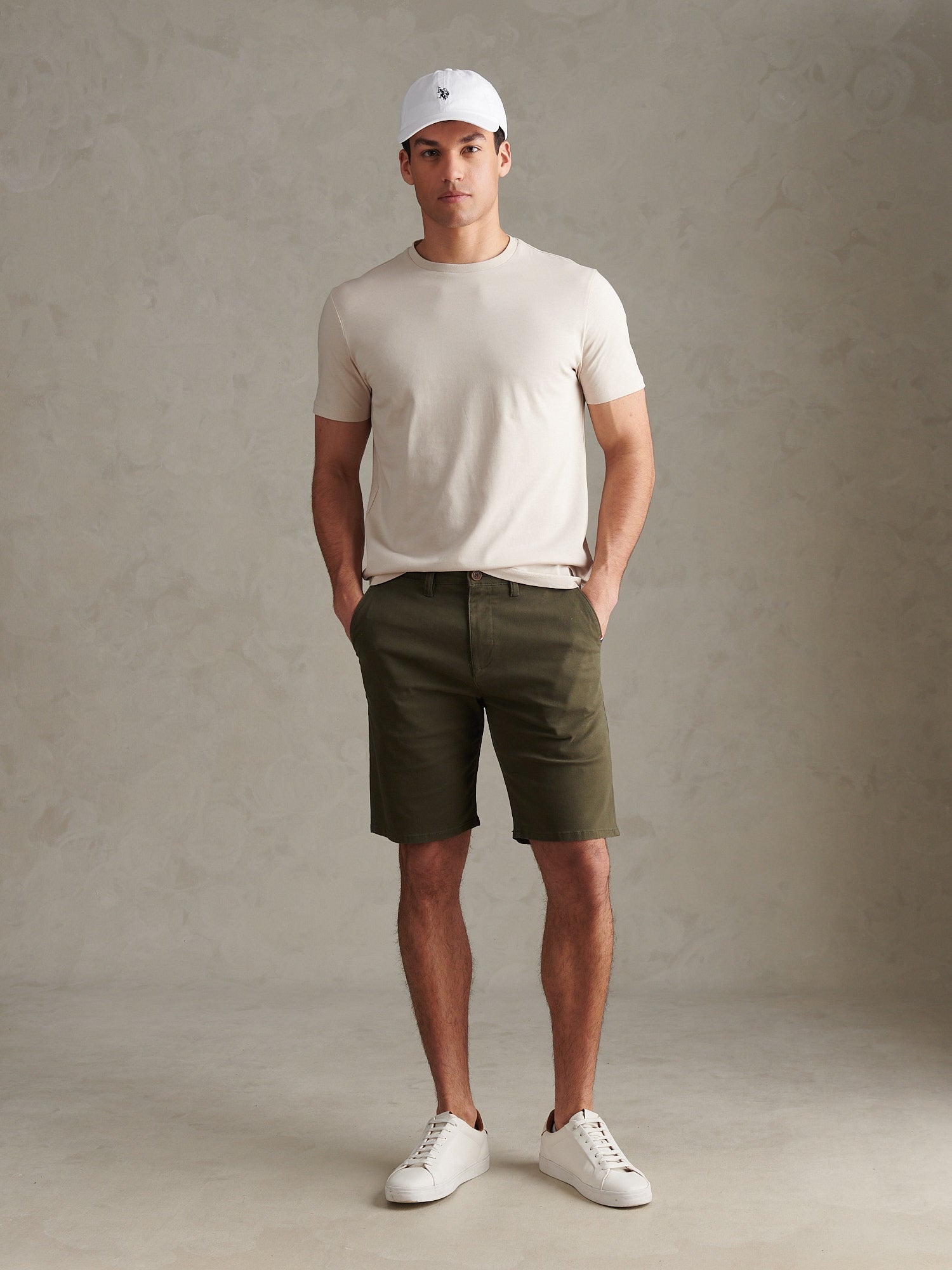 Mens Classic Chinos Shorts Forest Night