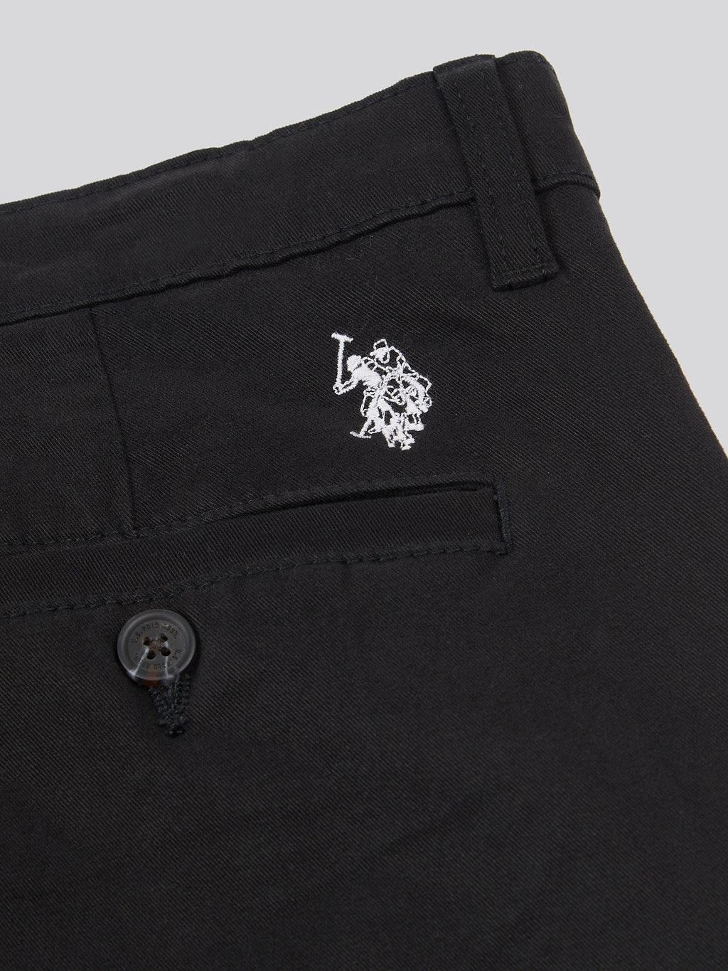 Mens Classic Chinos Shorts Black Bright White DHM