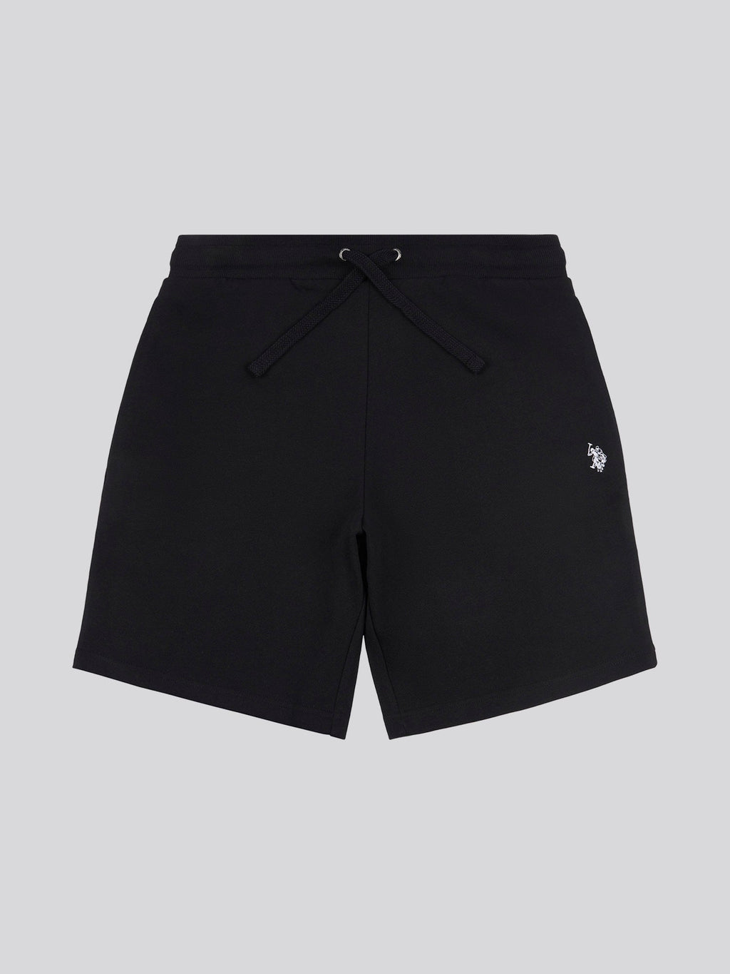 Mens Double Horsemen Sweat Shorts Black Bright White DHM