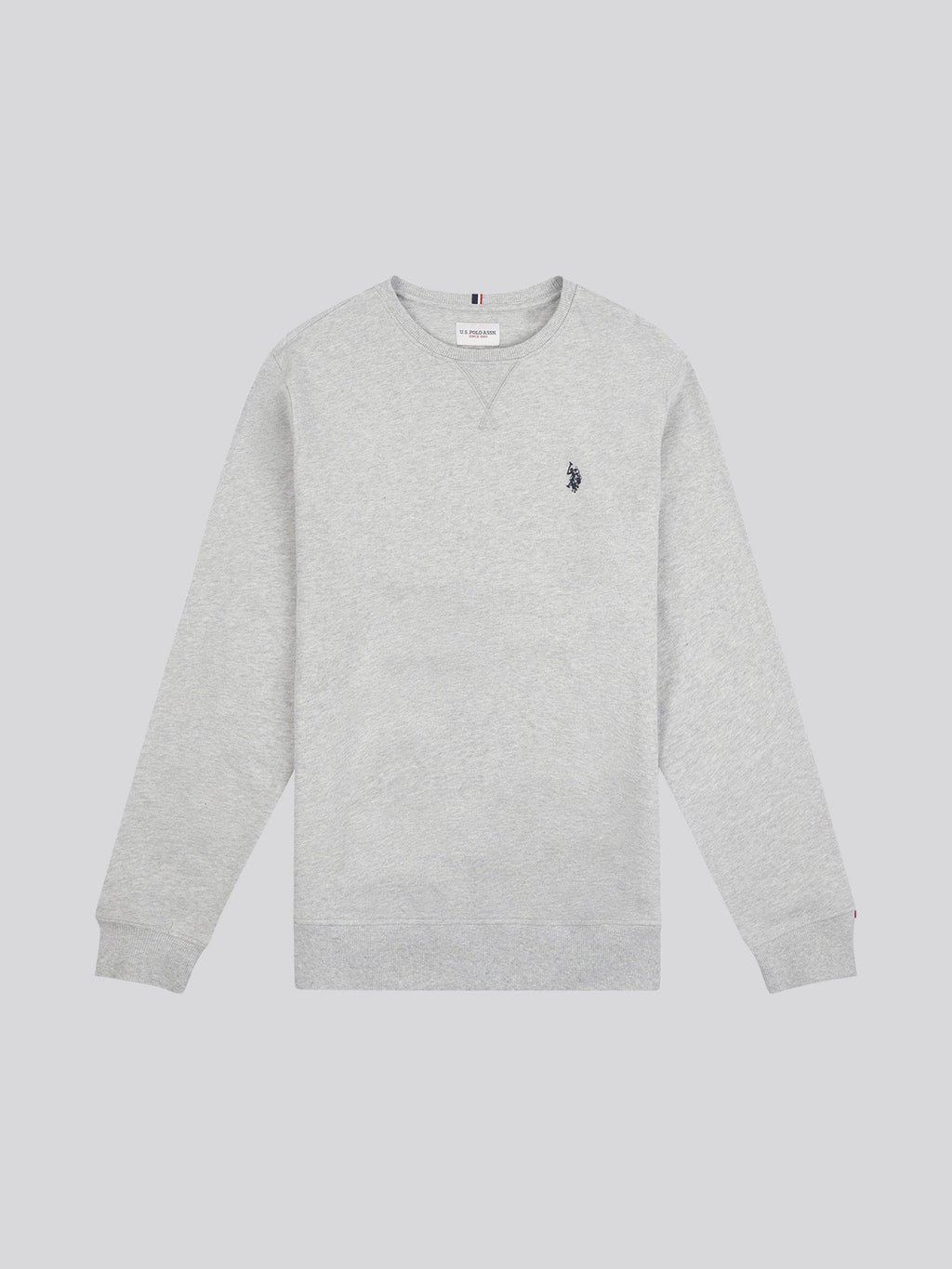 Mens Double Horsemen Sweatshirt Mid Grey Marl