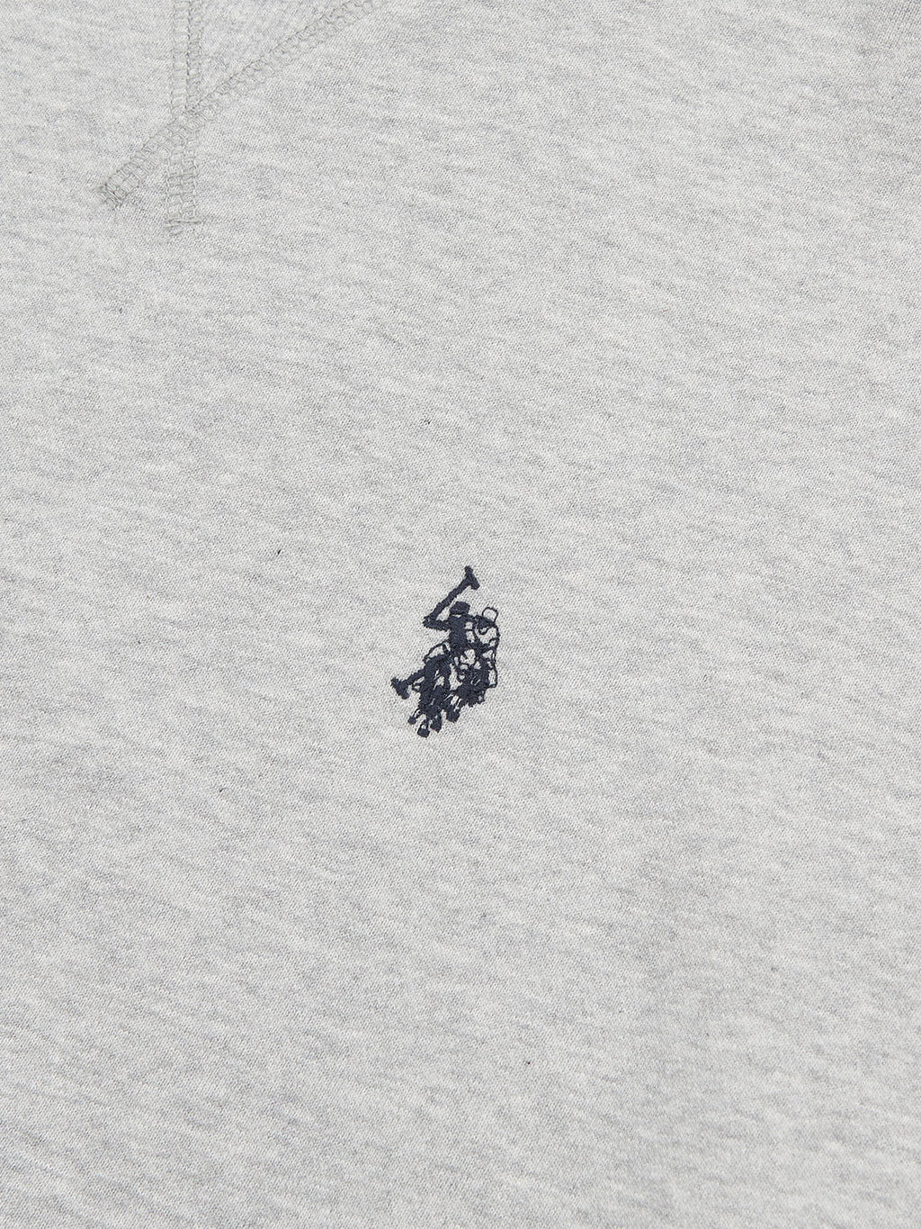 Mens Double Horsemen Sweatshirt Mid Grey Marl