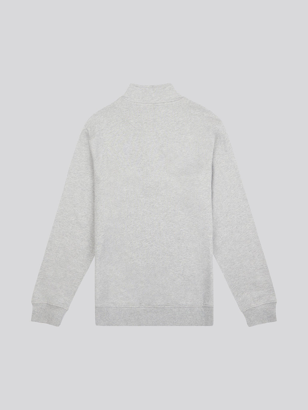 Mens 1/4 Zip Sweatshirt Mid Grey Marl