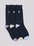 Mens Three Pack Smart Socks in Dark Sapphire Navy