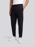 Mens Double Horsemen Jogger in Black Bright White DHM
