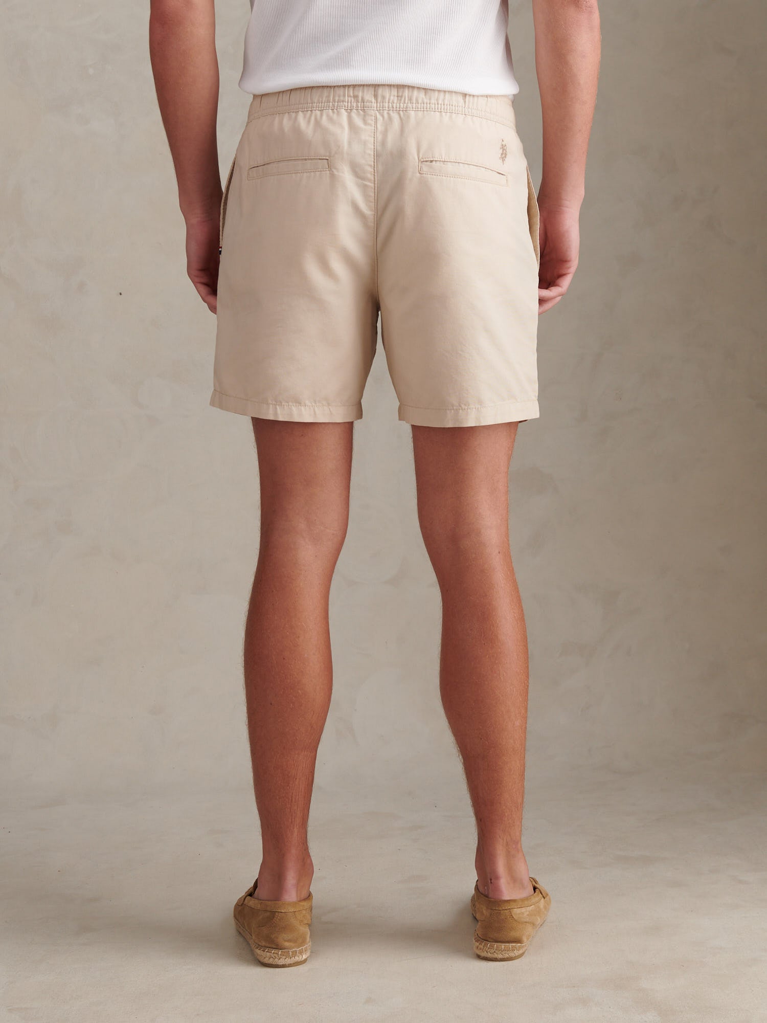 Mens Linen Blend Deck Shorts French Oak